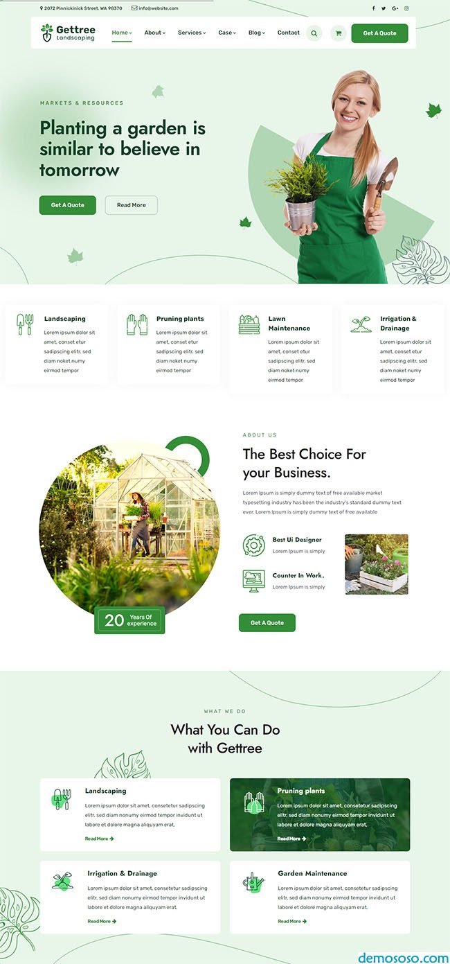 花园景观绿化公司网站模板