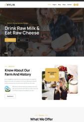 牛奶制品企业网站HTML5模板